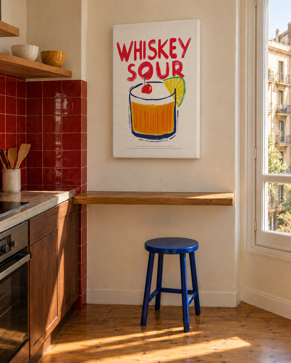 Whiskey Sour - Unframed canvas in an interior