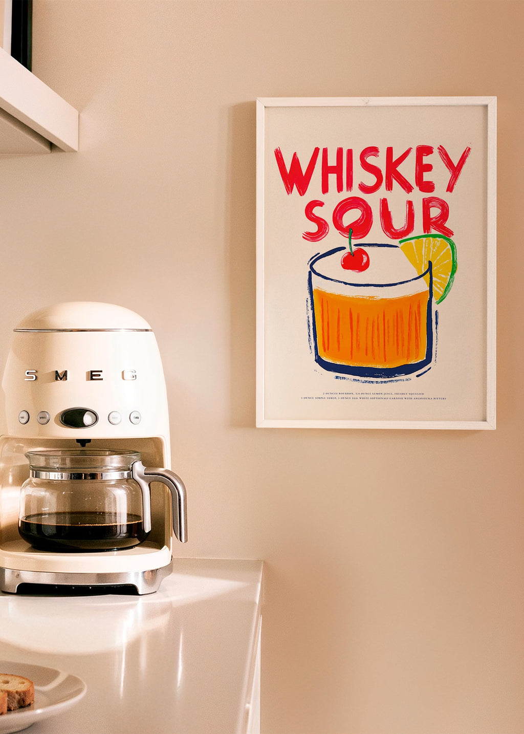 Arte da cucina Whiskey Sour illustrazione cocktail