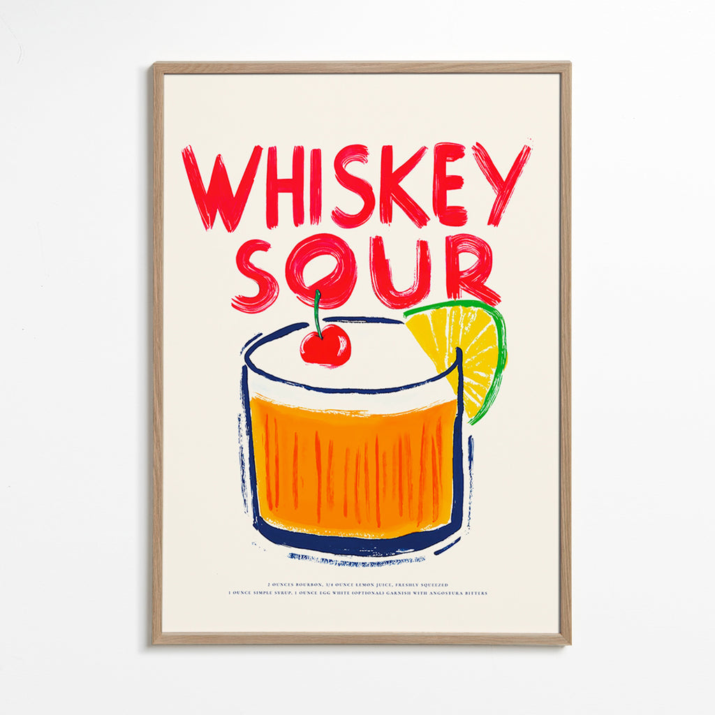 Arte da cucina Whiskey Sour illustrazione cocktail