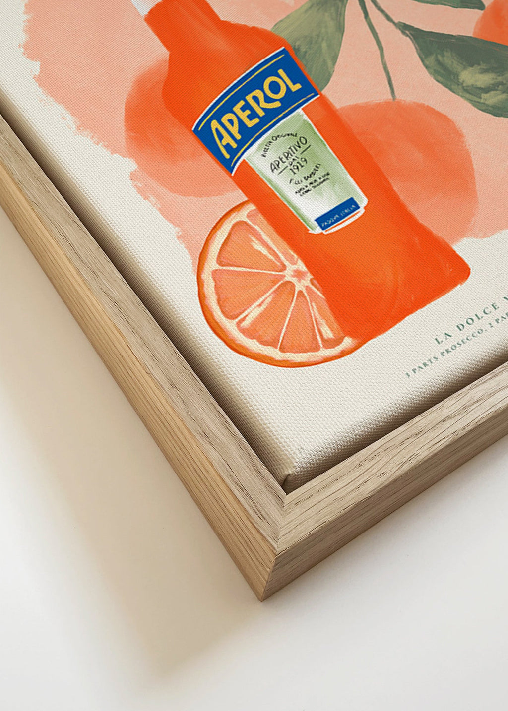 Arte da cucina Aperol Spritz bottiglia e arance