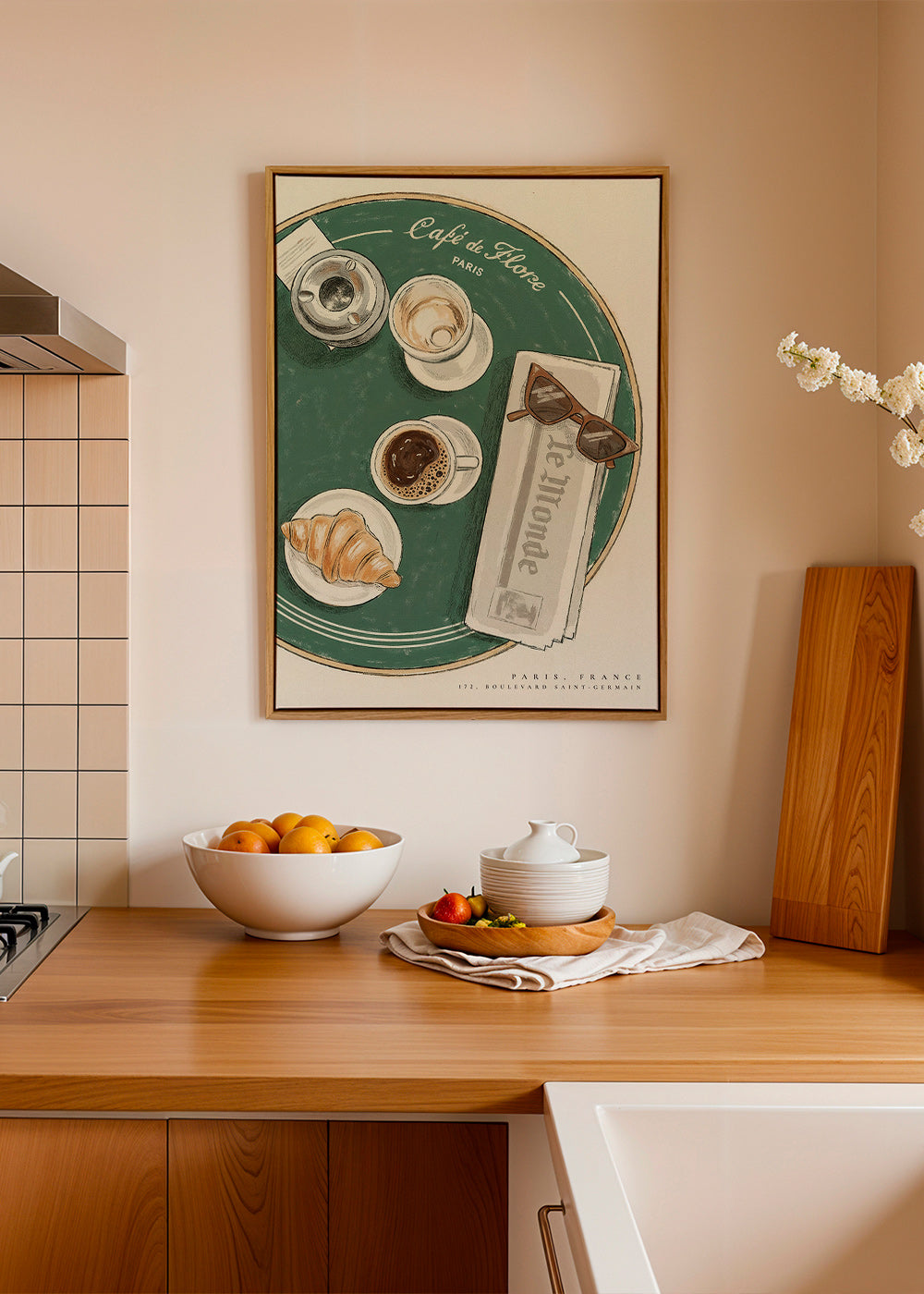 Arte da cucina Café de Flore cornetto illustrato