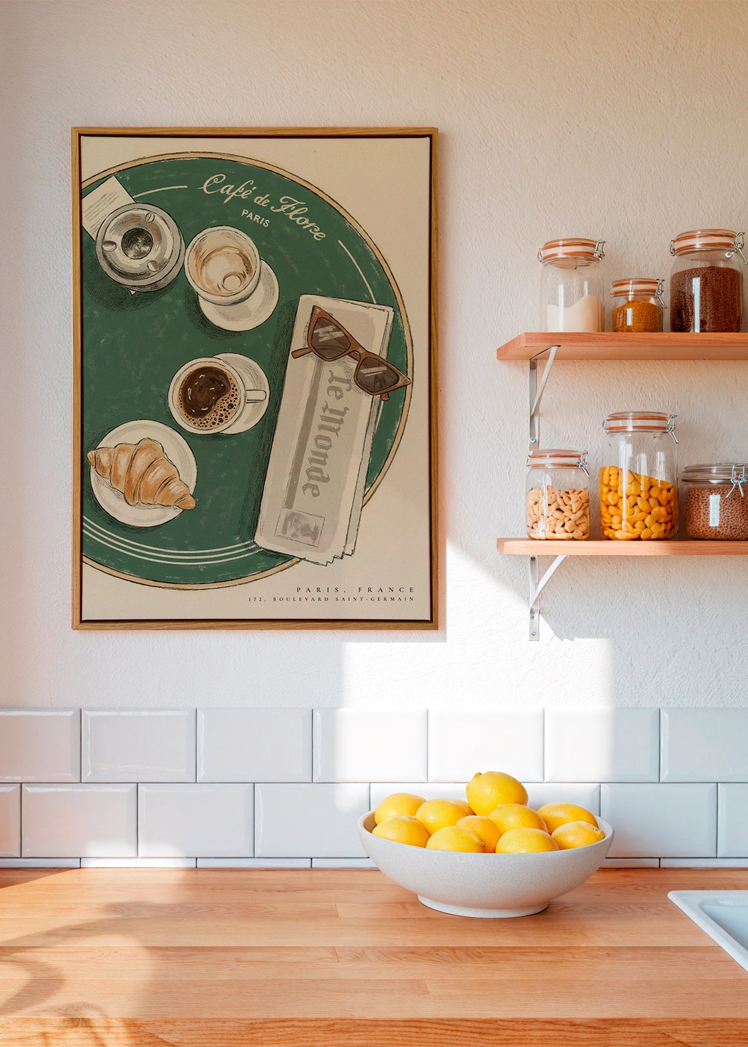 Arte da cucina Café de Flore cornetto illustrato