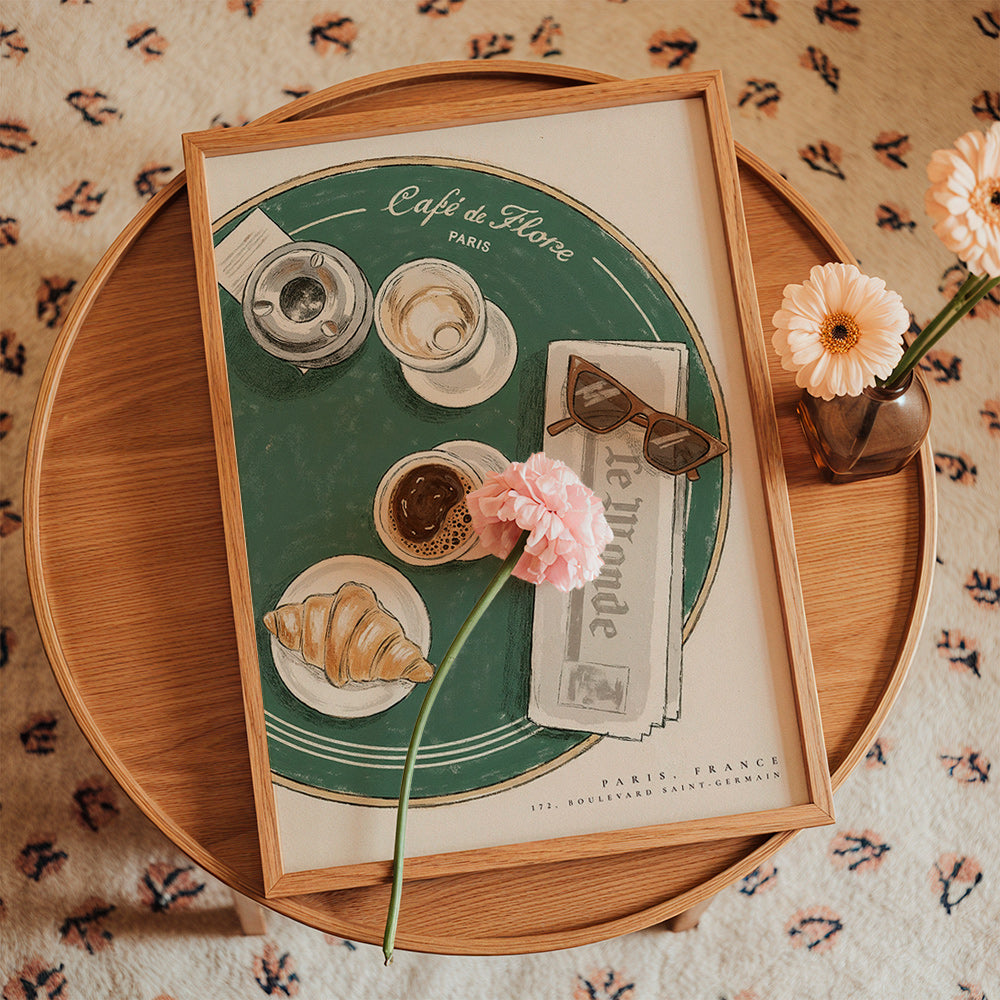 Arte da cucina Café de Flore cornetto illustrato