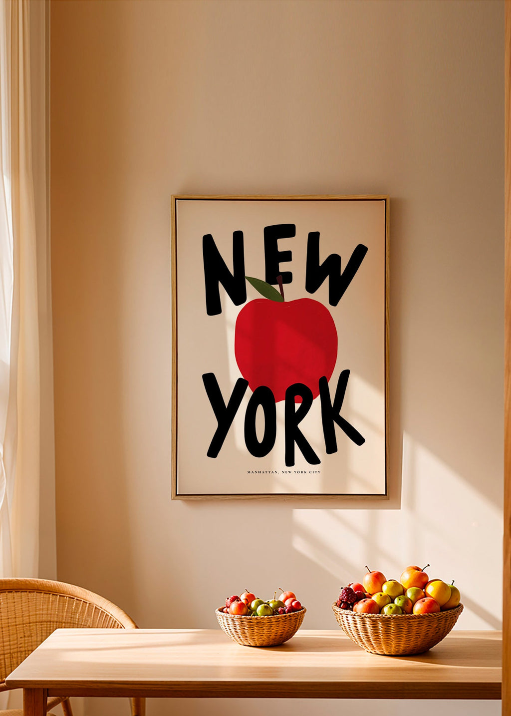 Arte da cucina New York mela rossa grafica
