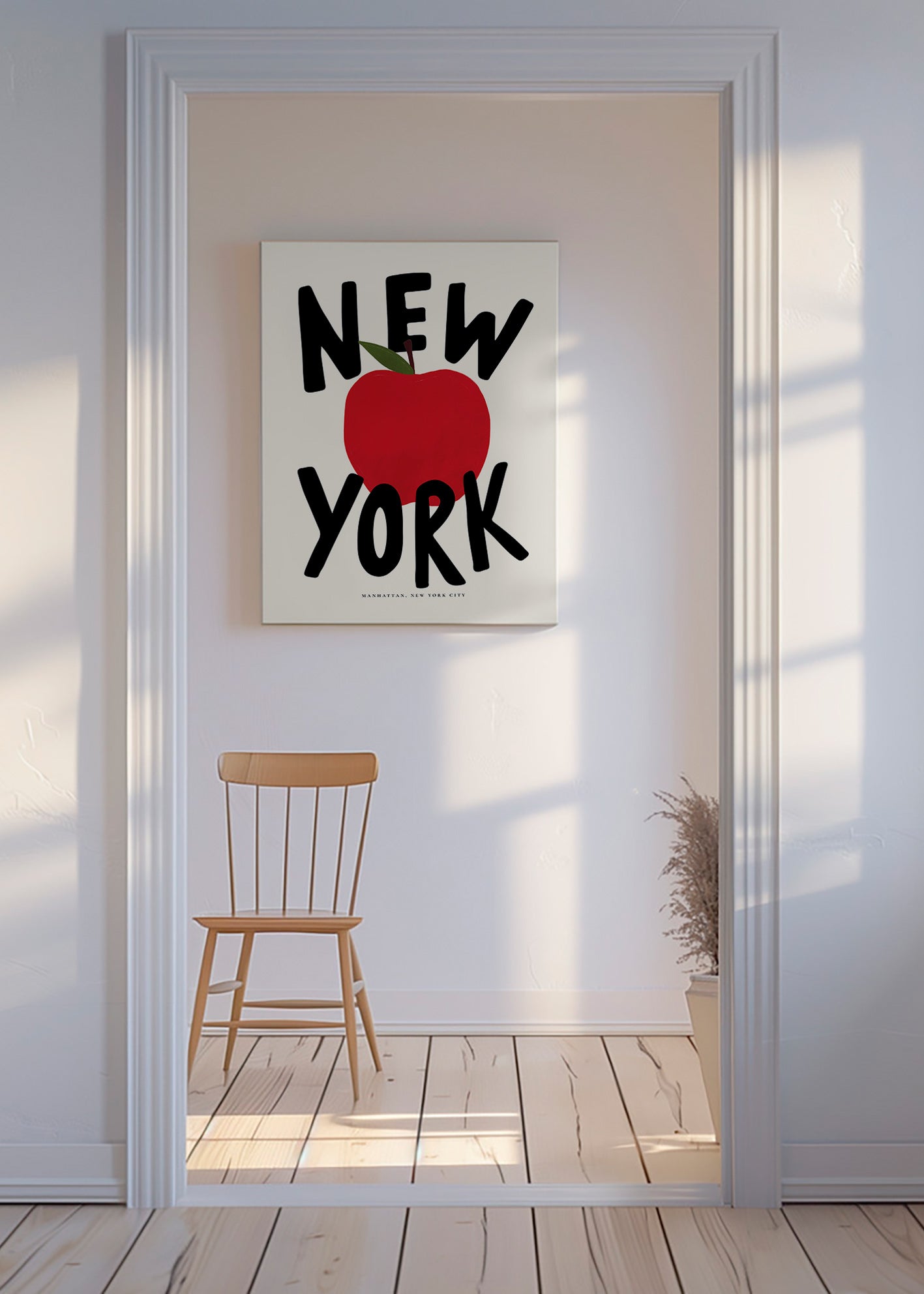 Arte da cucina New York mela rossa grafica