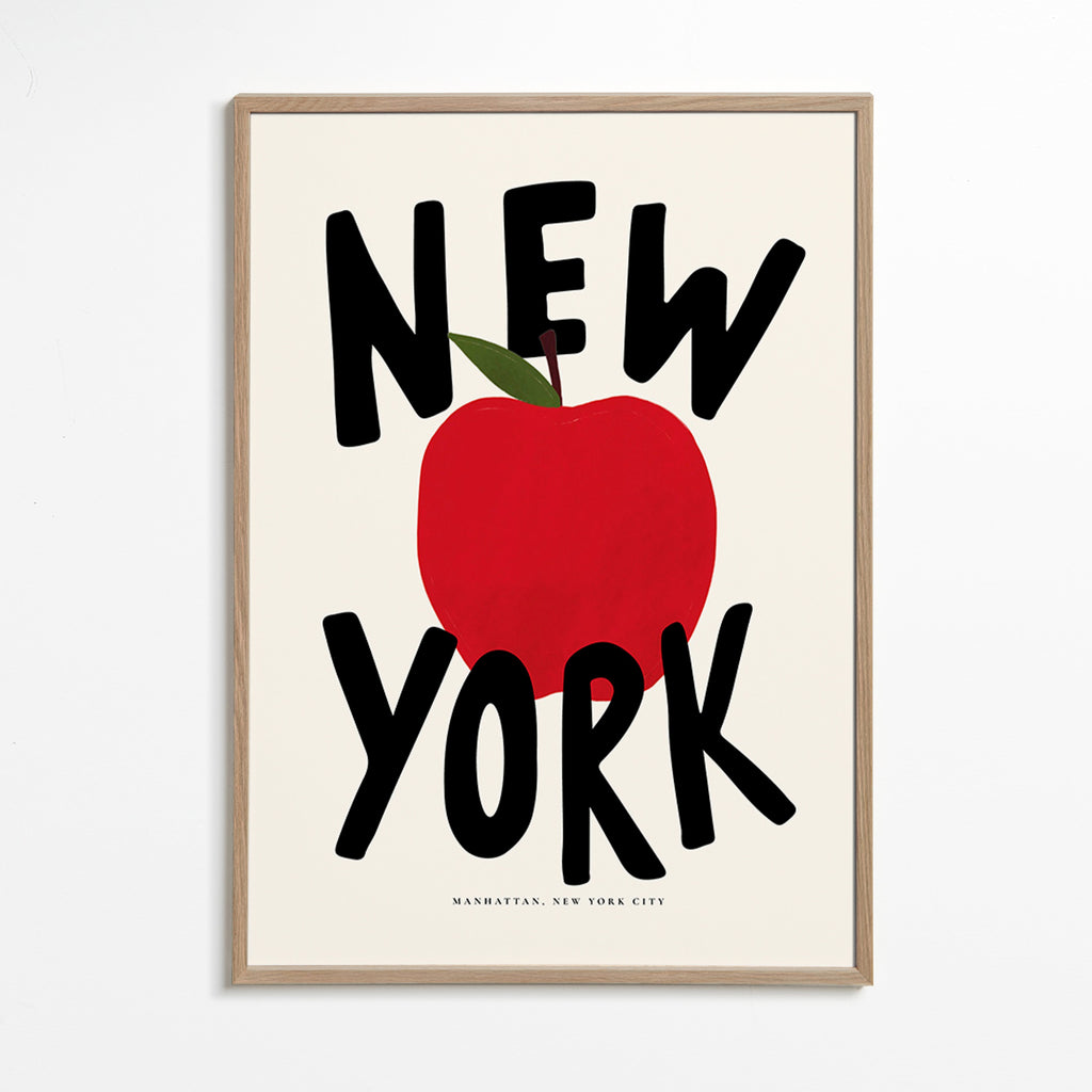 Arte da cucina New York mela rossa grafica