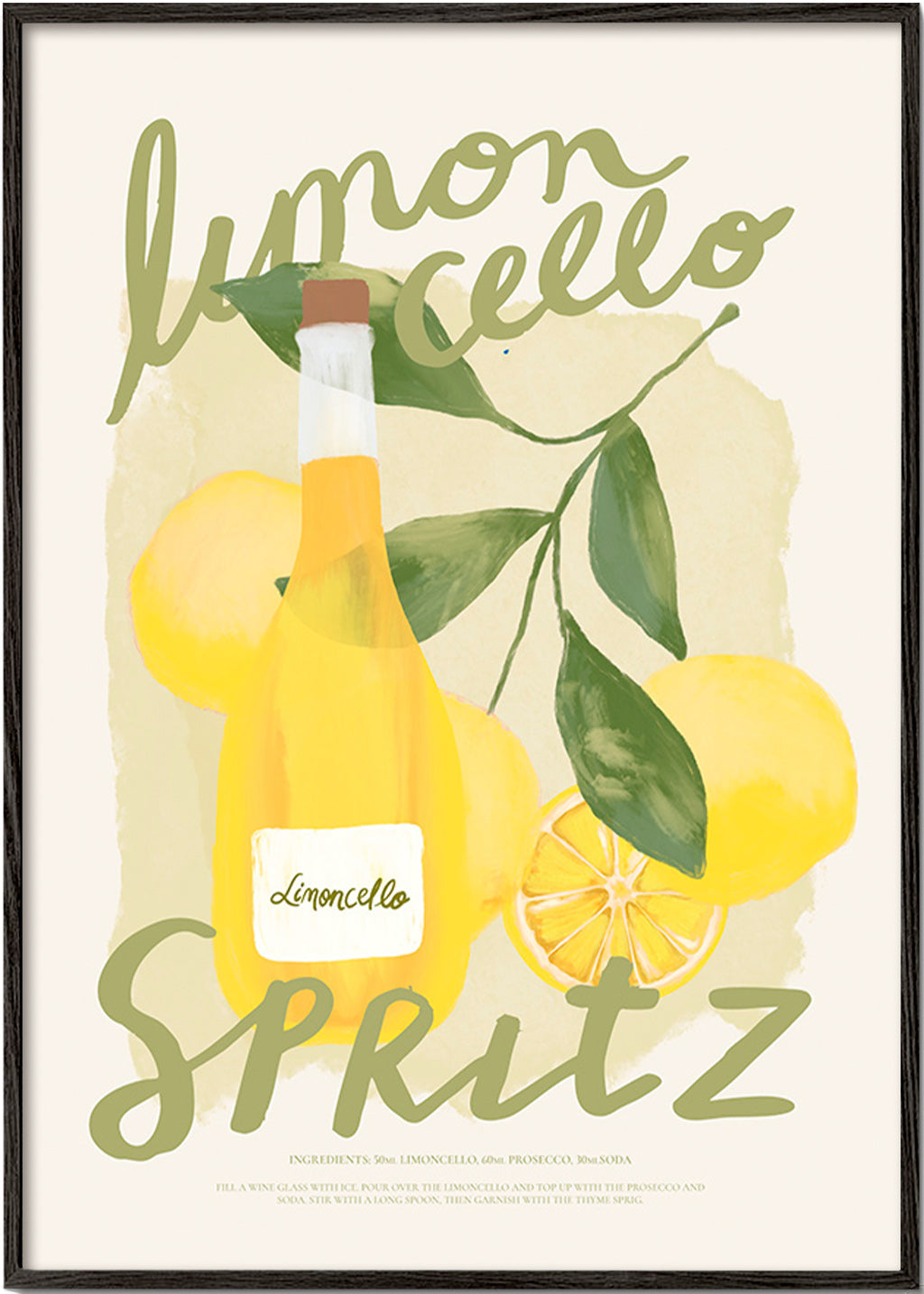 Arte da cucina Limoncello Spritz illustrazione