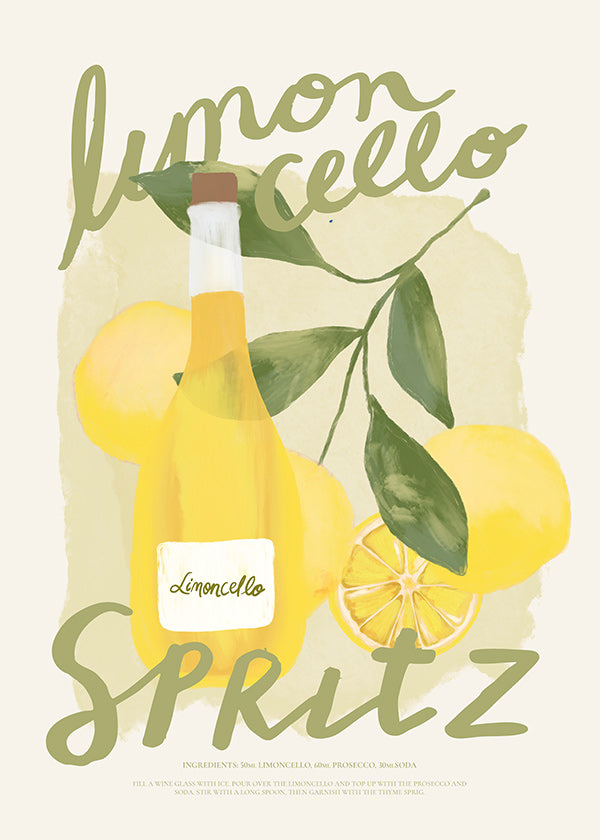 Arte da cucina Limoncello Spritz illustrazione
