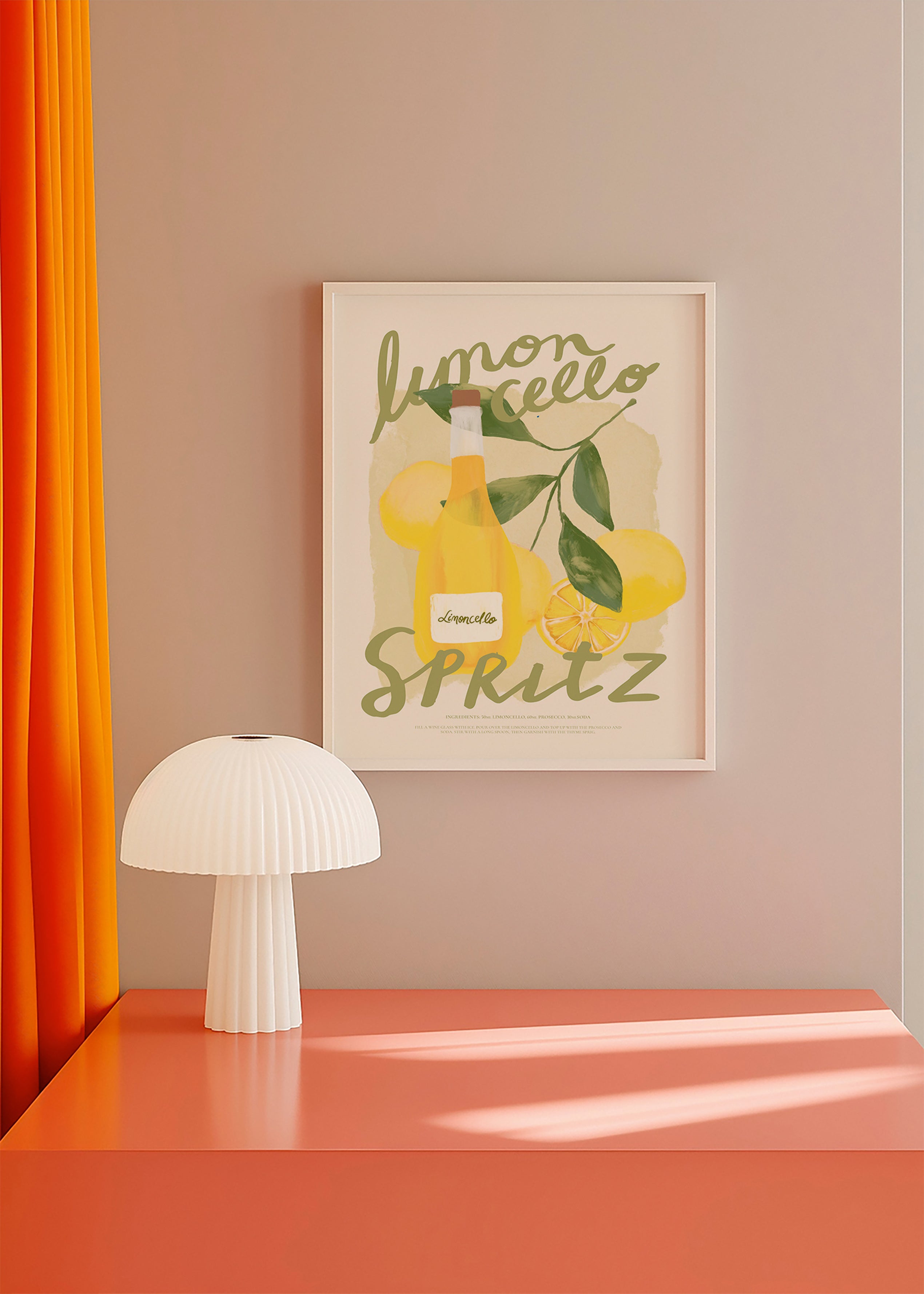 Arte da cucina Limoncello Spritz illustrazione