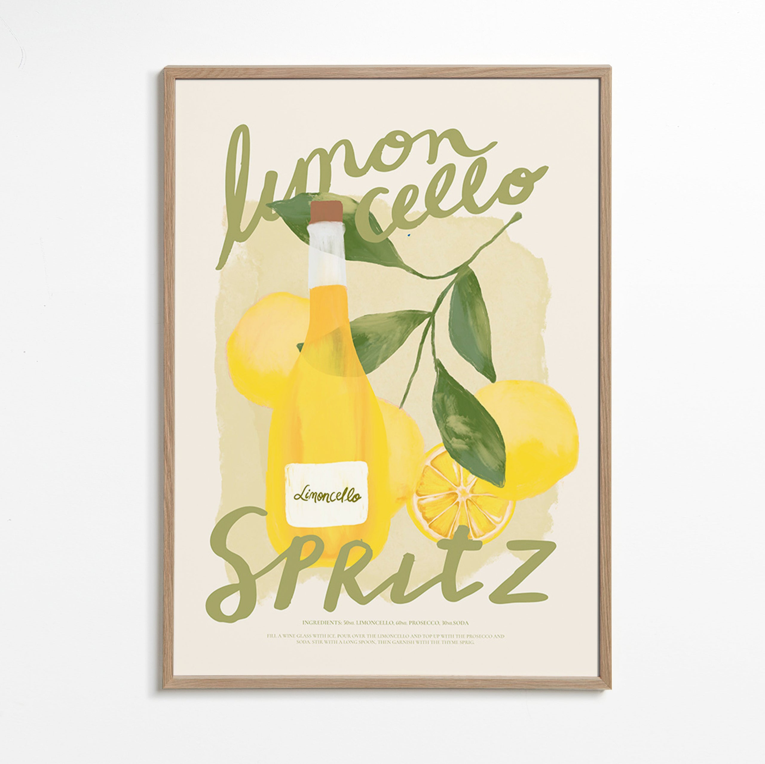 Arte da cucina Limoncello Spritz illustrazione