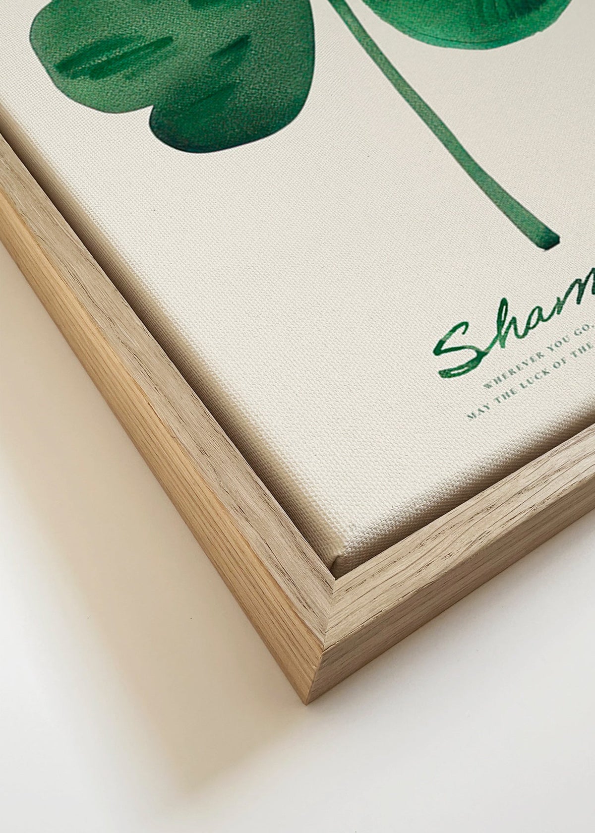 Stampa botanica Shamrock quadrifoglio acquerello