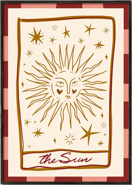 Illustrazione del sole in stile carta vintage