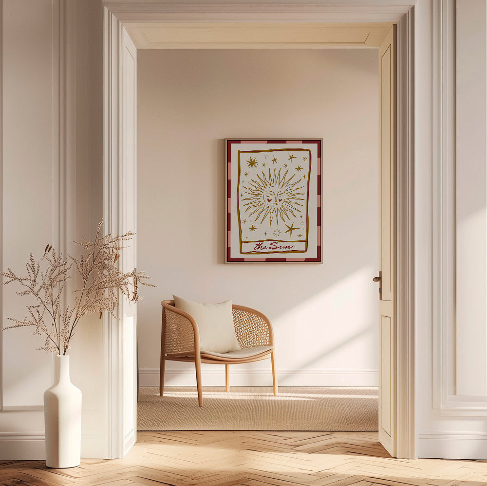 Illustrazione del sole in stile carta vintage
