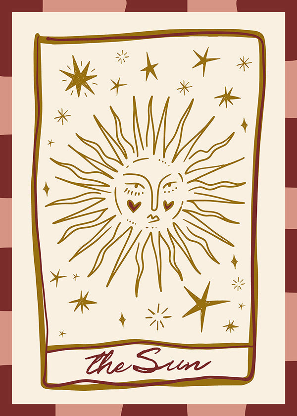 Illustrazione del sole in stile carta vintage