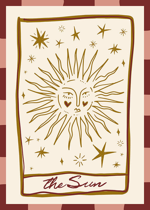 Illustrazione del sole in stile carta vintage