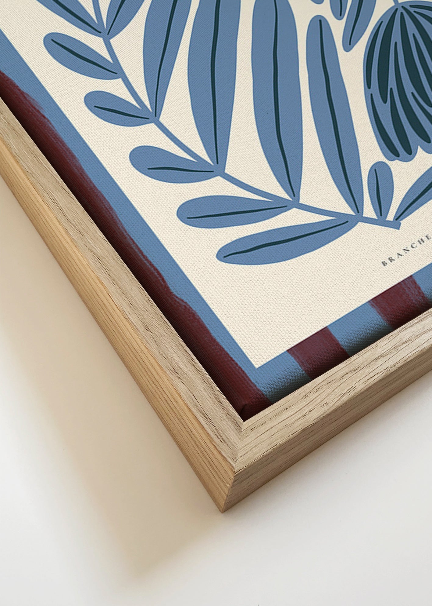 Stampa botanica: acacia stilizzata blu