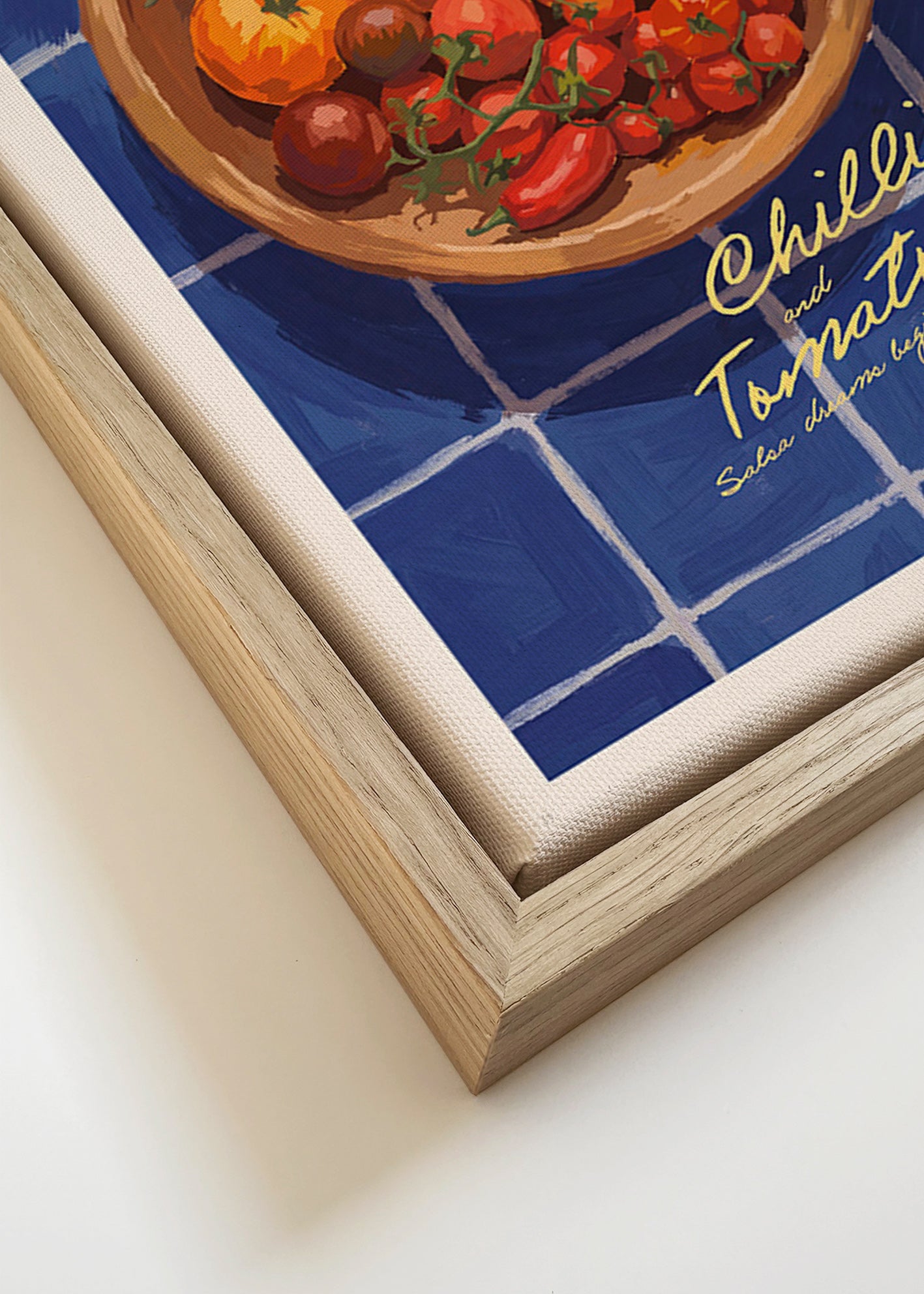 Arte da cucina con peperoncini e pomodori illustrati