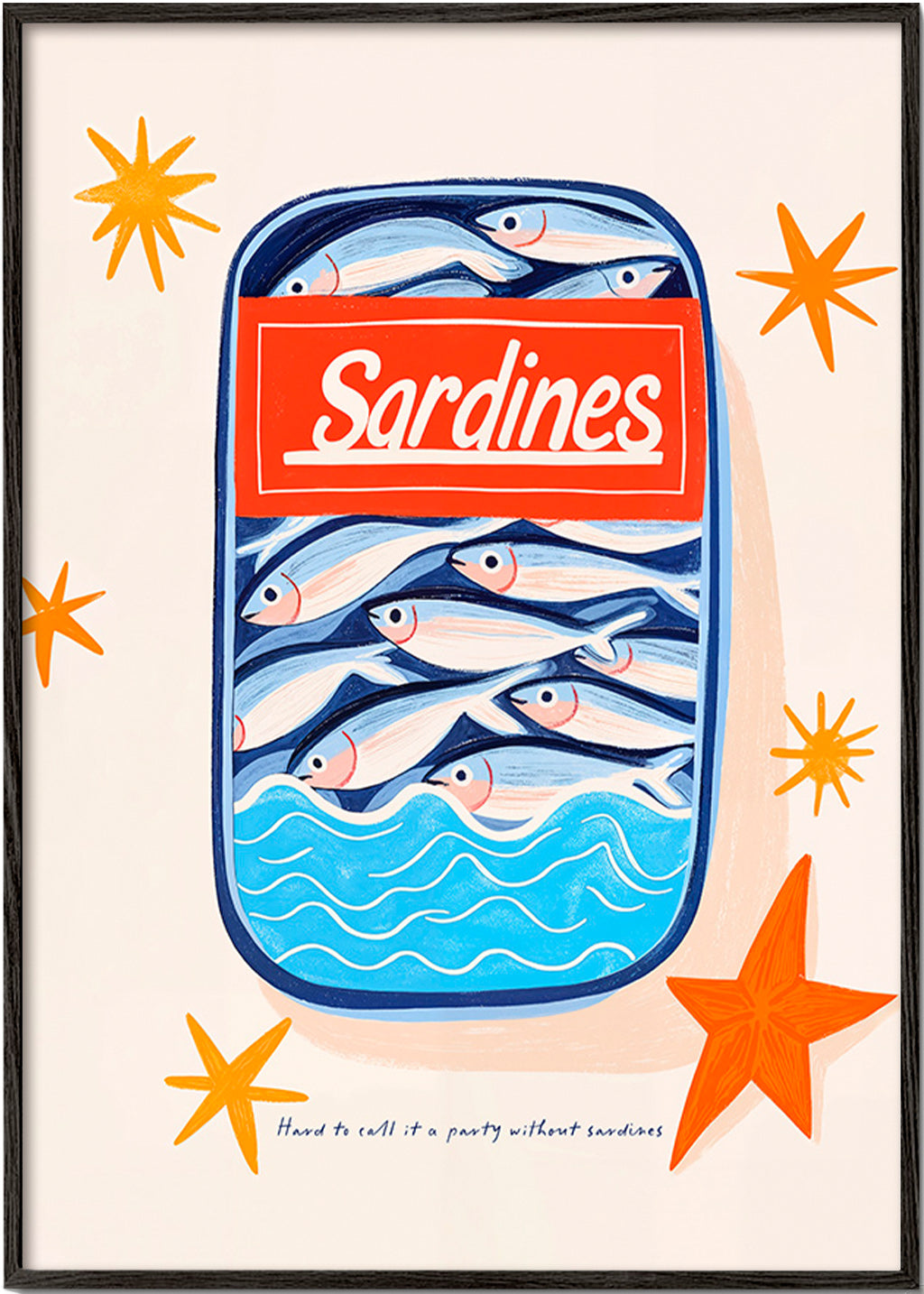 Arte da cucina: lattina di sardine illustrata
