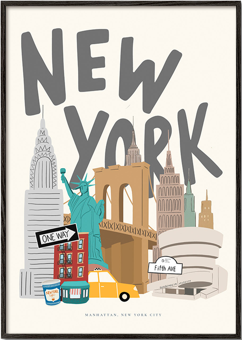Poster di viaggio: icone di New York