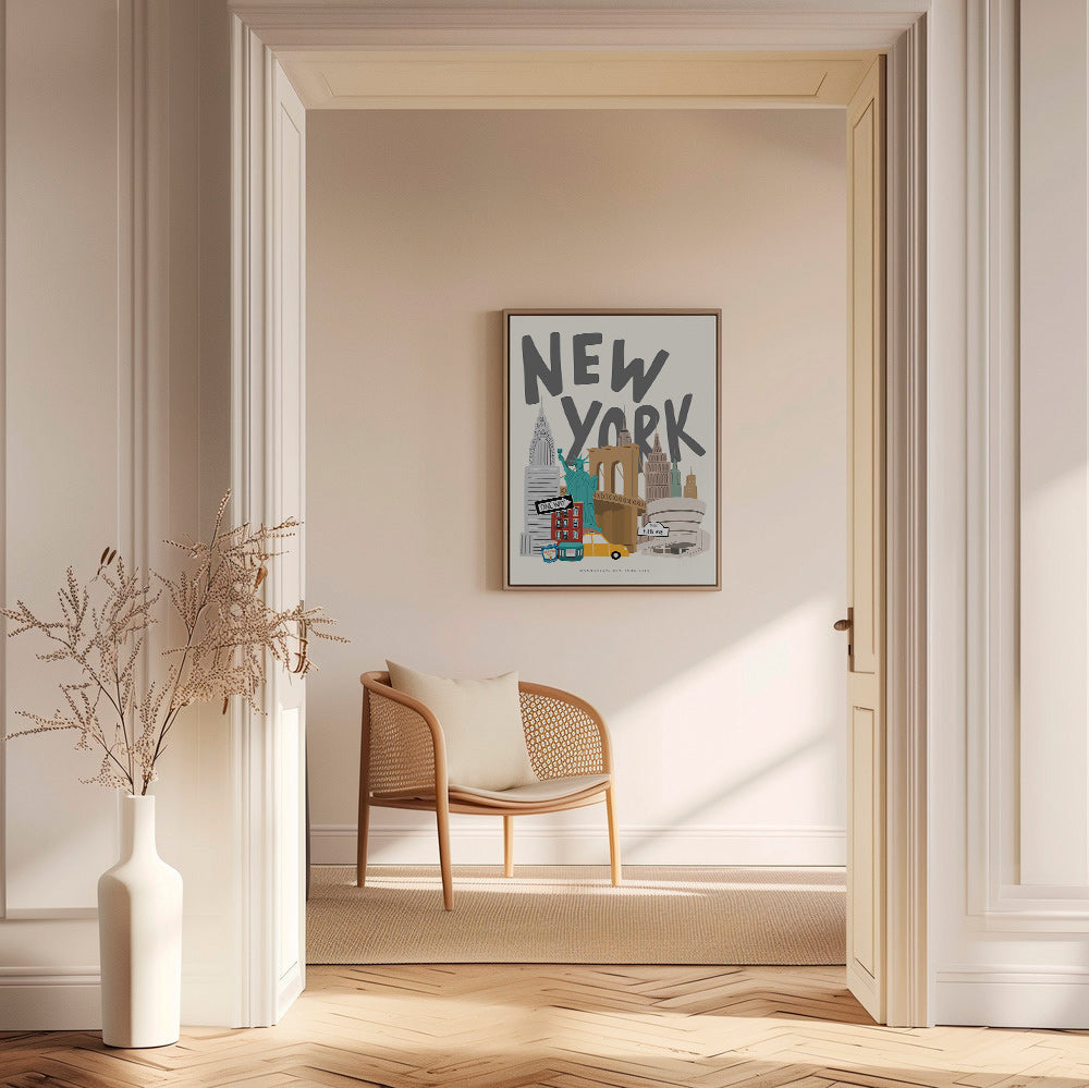 Poster di viaggio: icone di New York