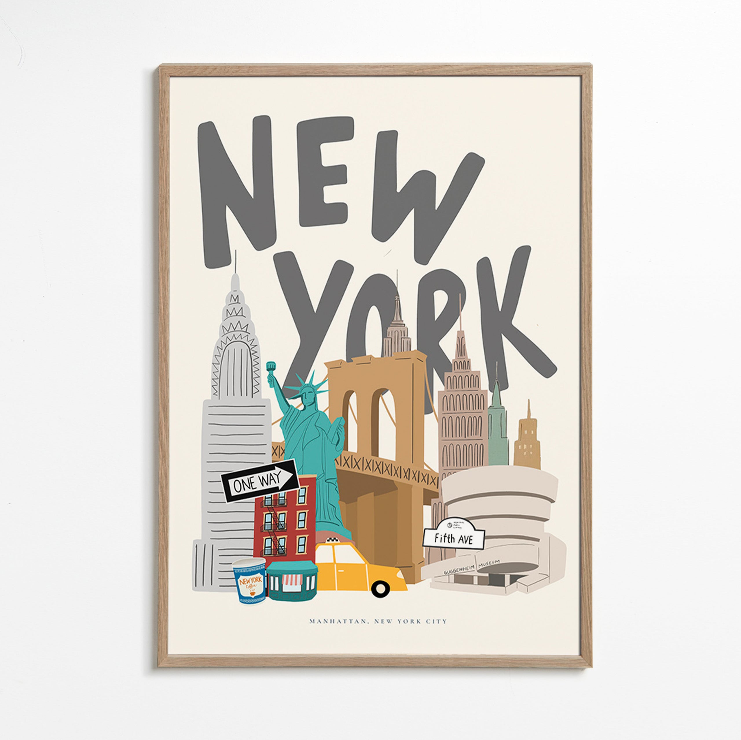 Poster di viaggio: icone di New York