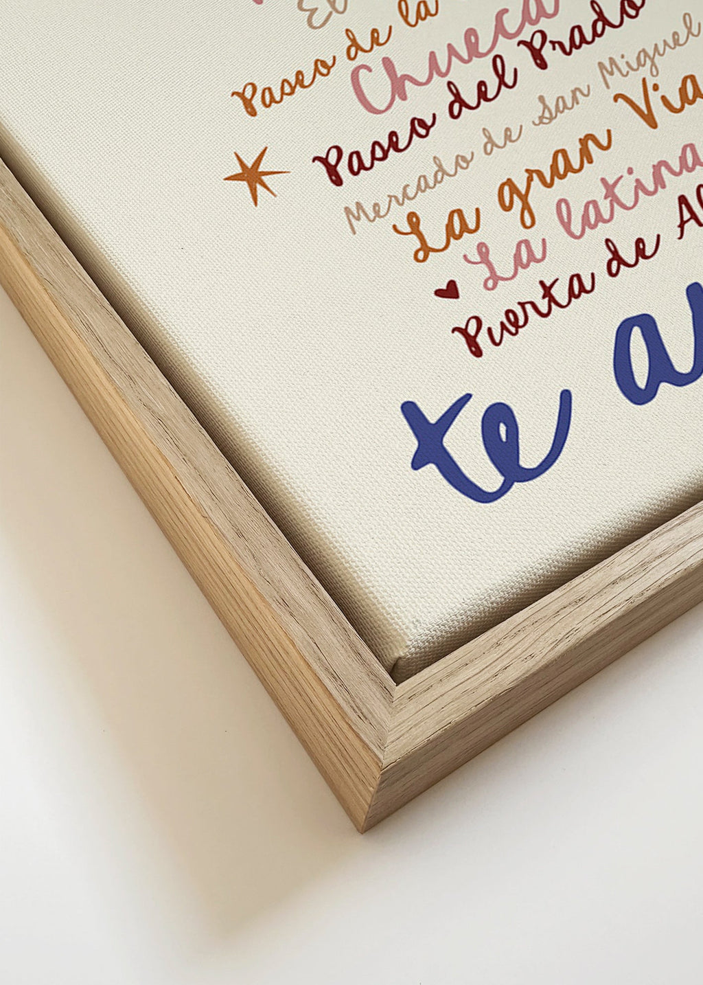 Poster di viaggio Madrid lettering distintivo