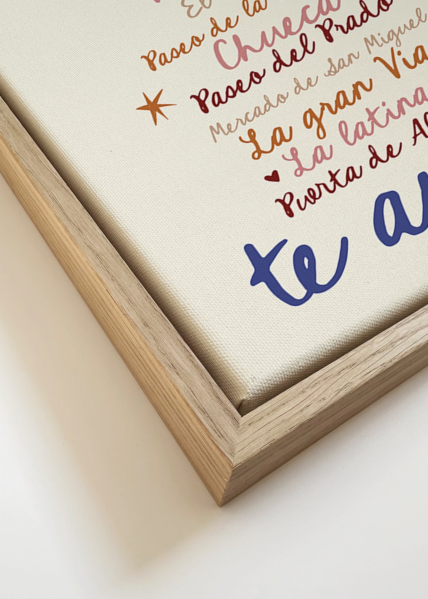 Poster di viaggio Madrid lettering distintivo