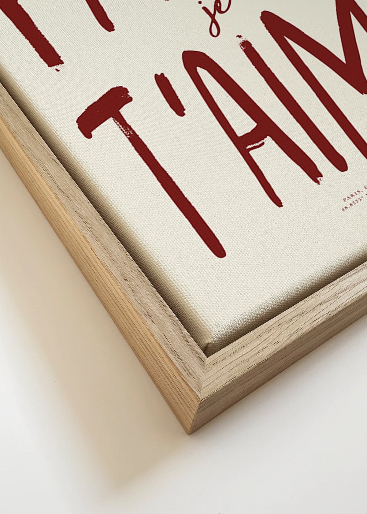 Poster di viaggio tipografico Paris je t'aime