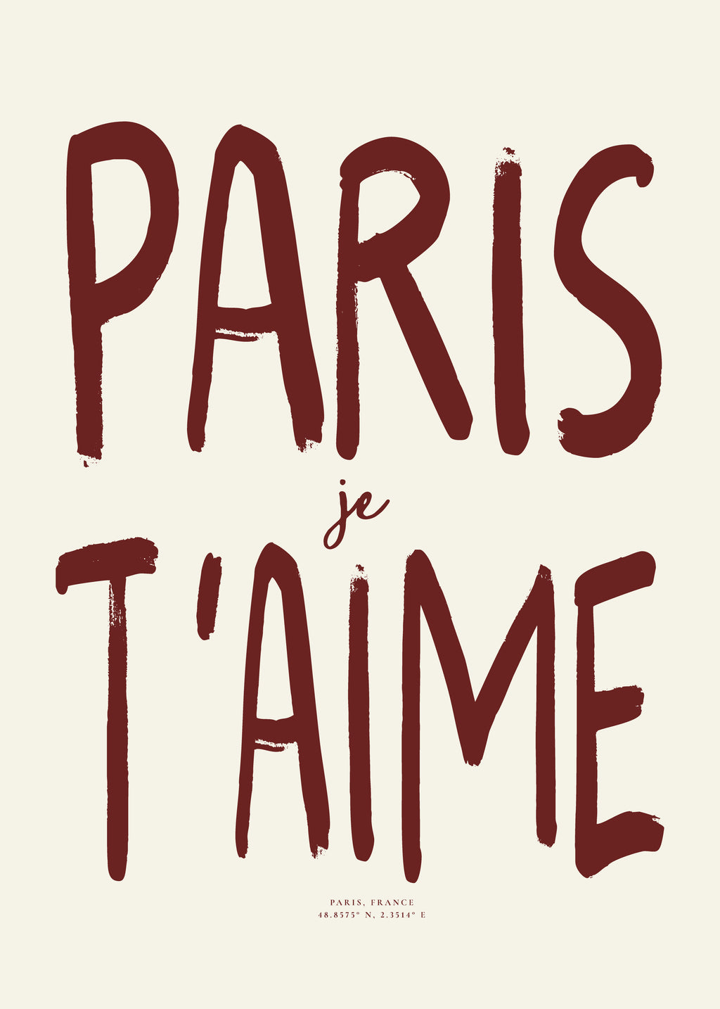 Paris, je t'aime - Unframed art print
