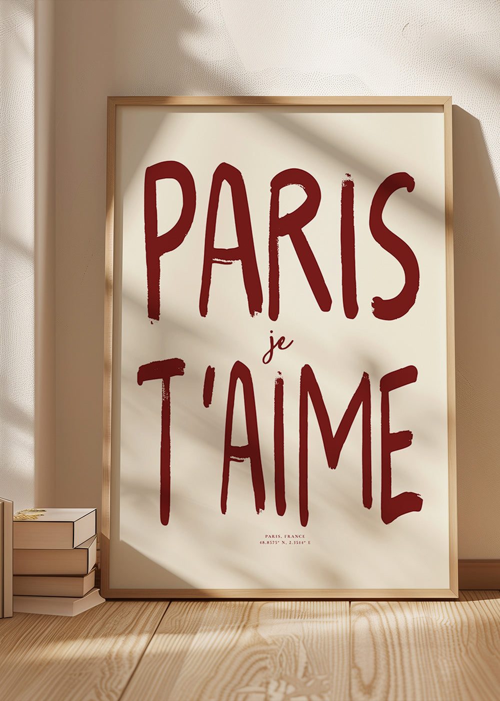 Poster di viaggio tipografico Paris je t'aime