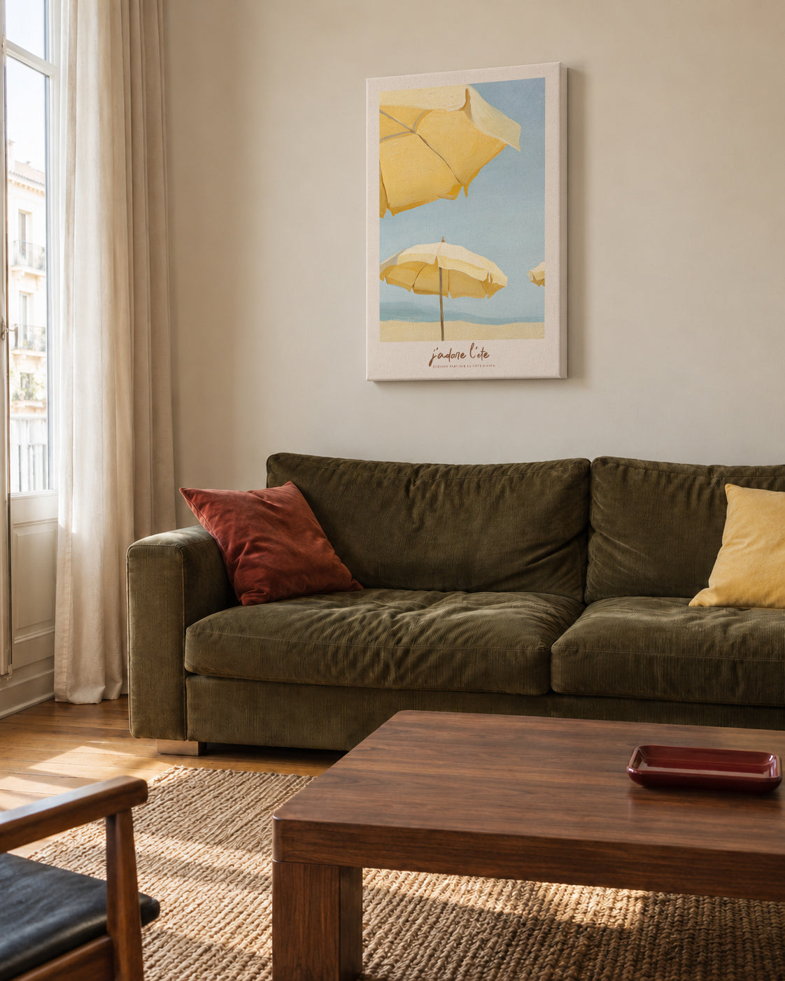 Le été - Unframed canvas in an interior