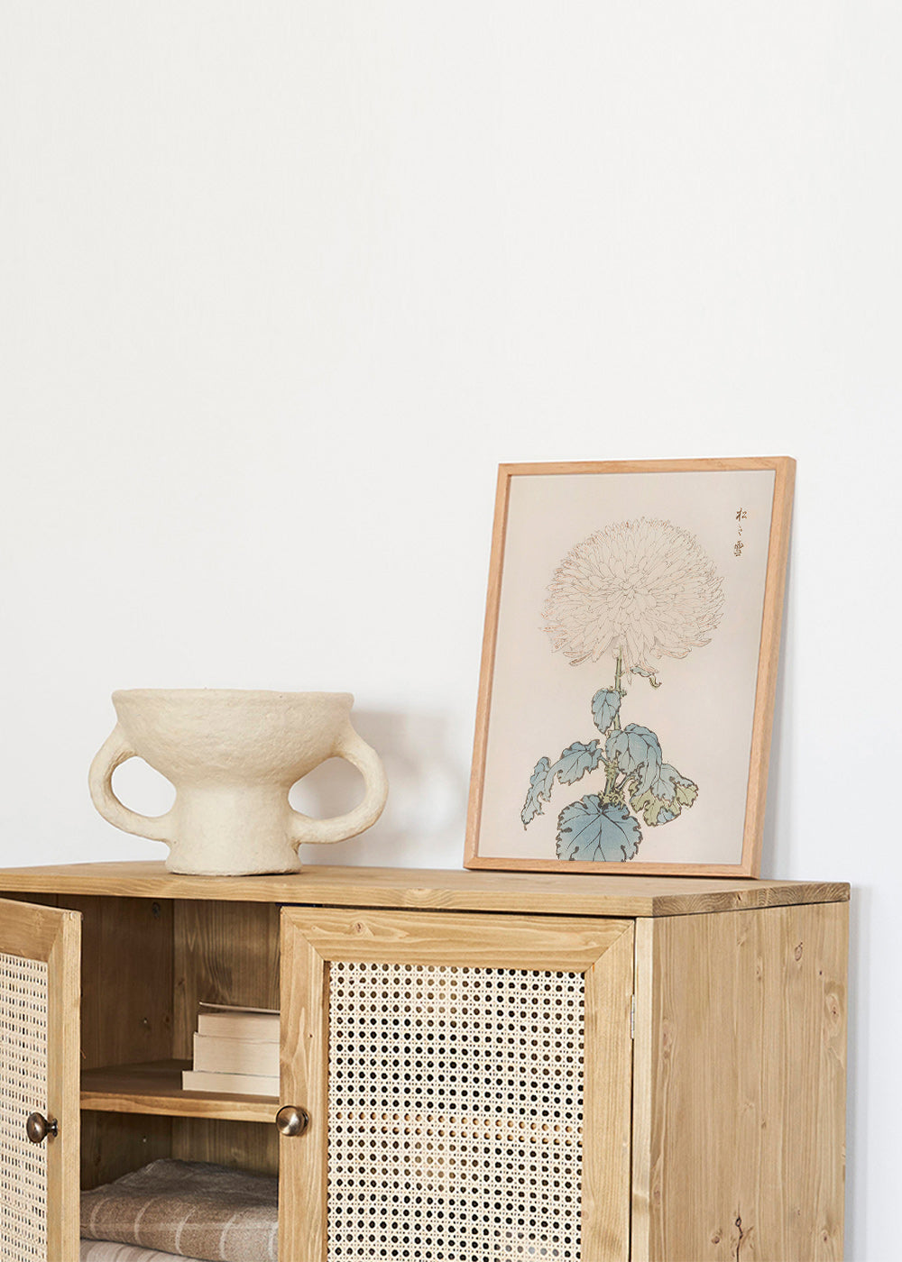 Stampa botanica: crisantemo giapponese dettagliato