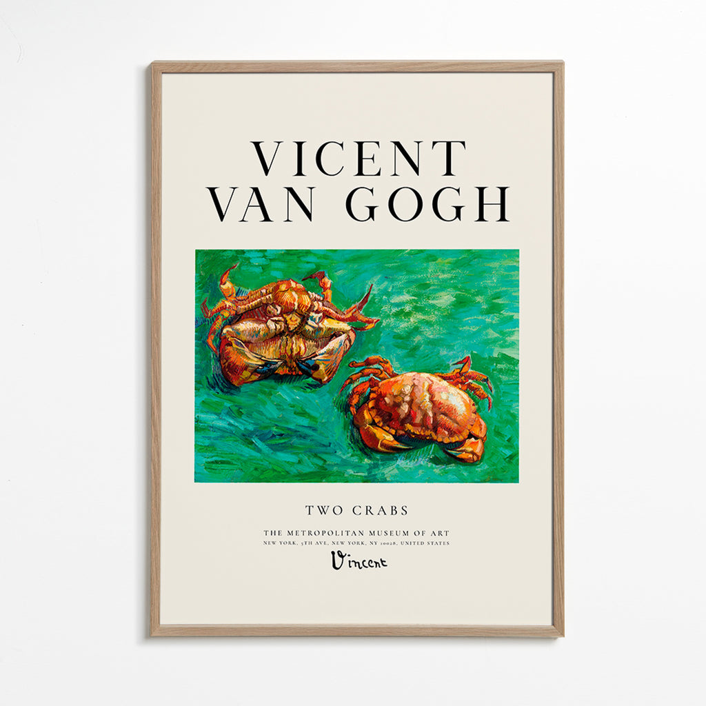 Two Crabs di Van Gogh — Granchi su sfondo verde