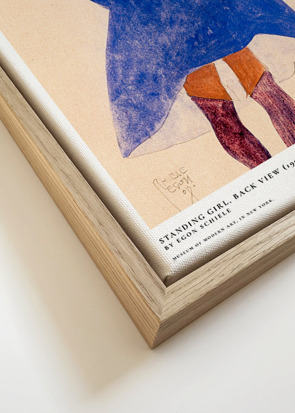 Illustrazione: figura femminile di spalle in blu