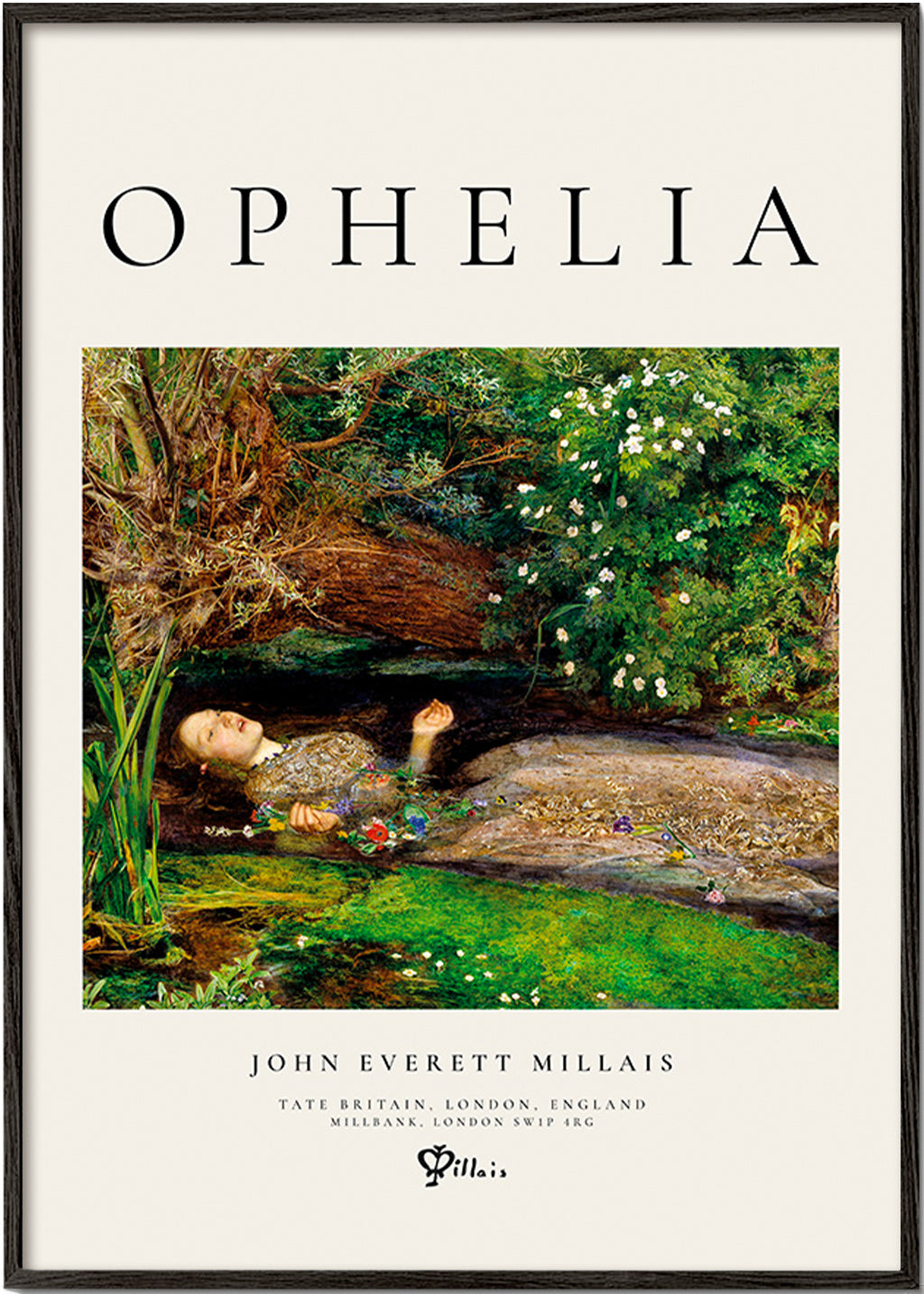 Stampa botanica Ophelia in riva
