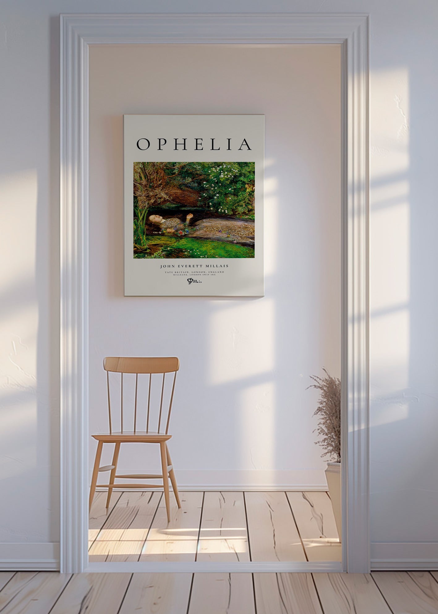Stampa botanica Ophelia in riva