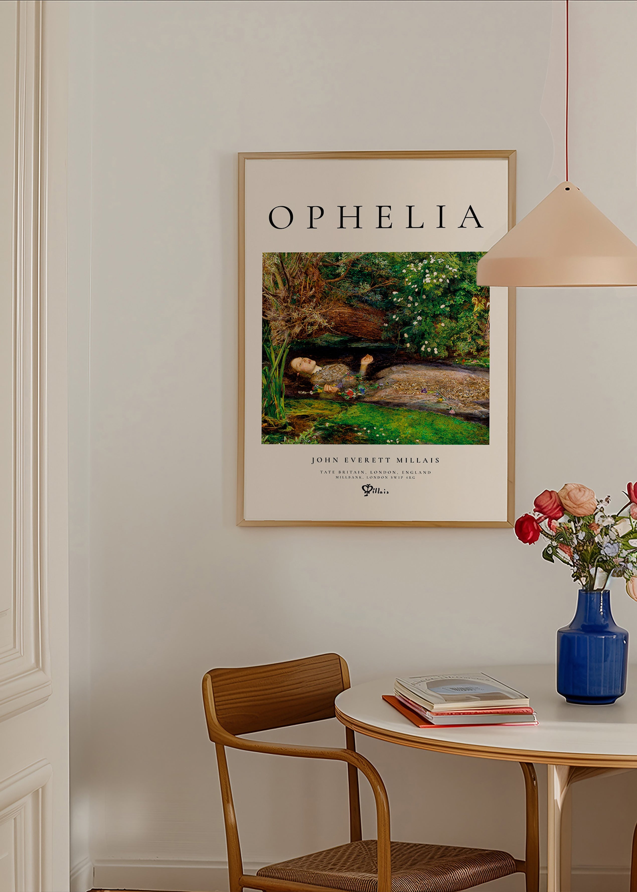 Stampa botanica Ophelia in riva