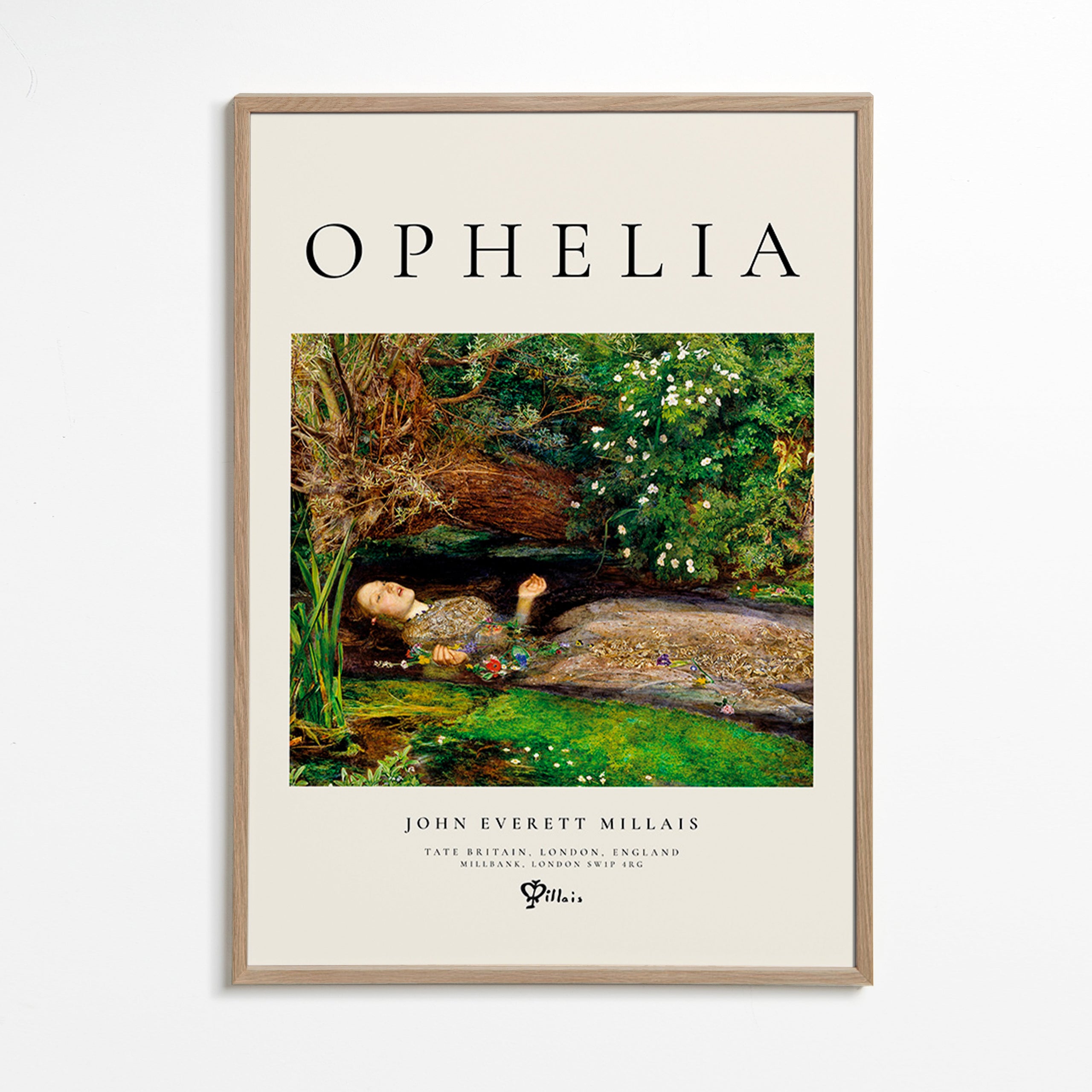 Stampa botanica Ophelia in riva