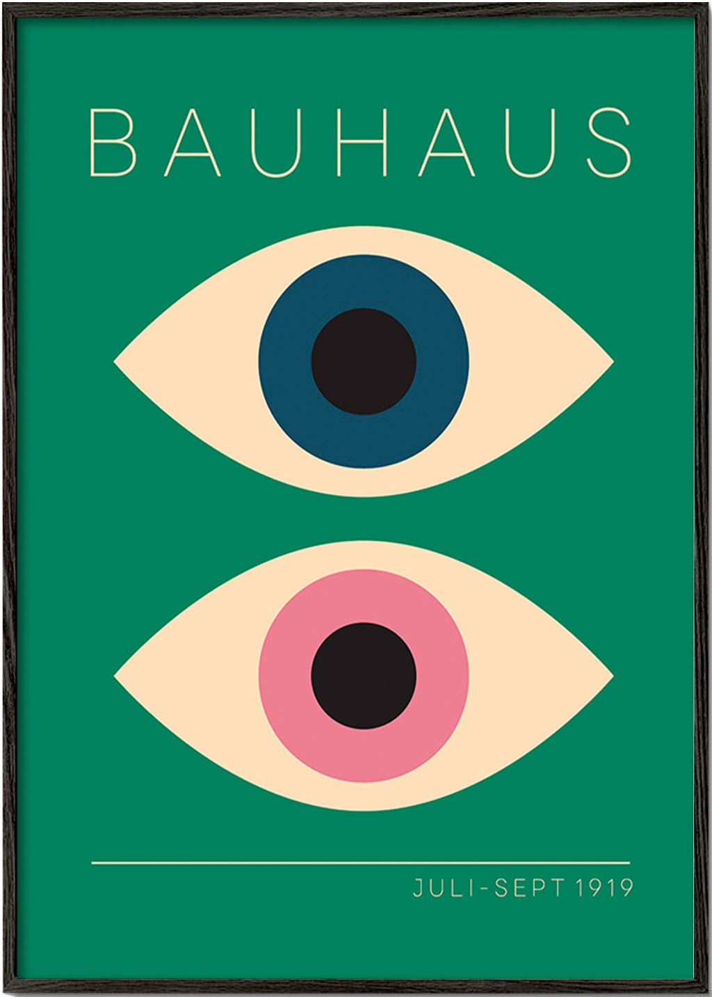 Quadro geometrico Bauhaus occhi gemelli