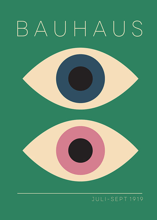 Quadro geometrico Bauhaus occhi gemelli