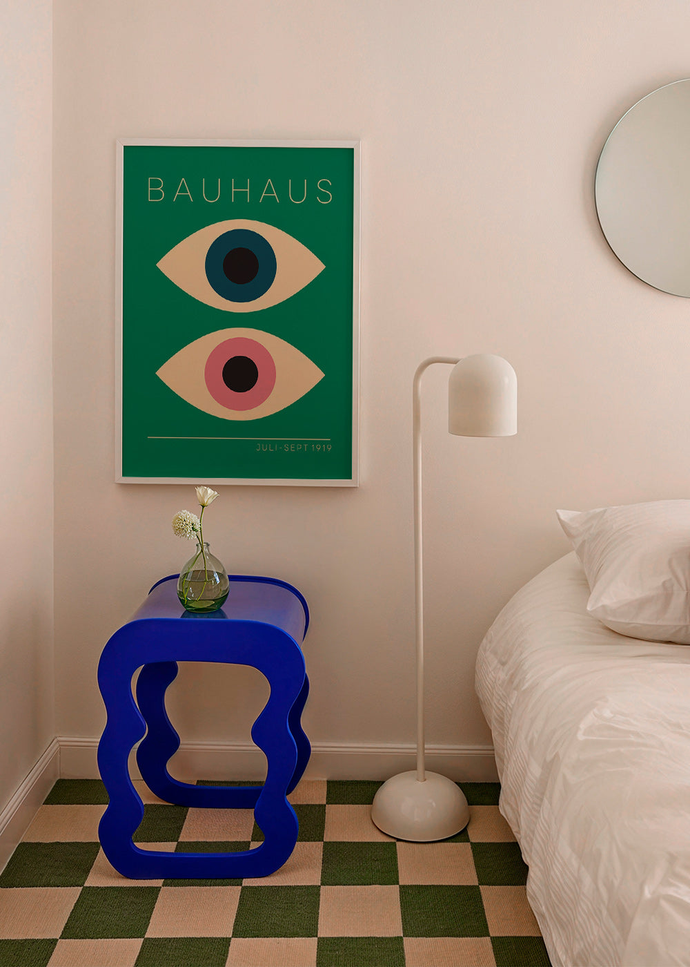 Quadro geometrico Bauhaus occhi gemelli