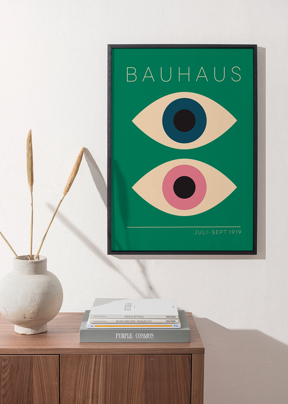 Quadro geometrico Bauhaus occhi gemelli