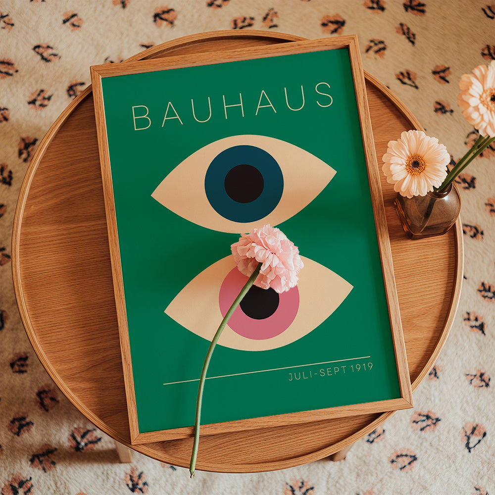 Quadro geometrico Bauhaus occhi gemelli