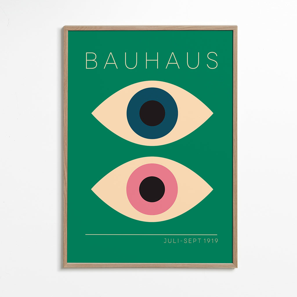 Quadro geometrico Bauhaus occhi gemelli