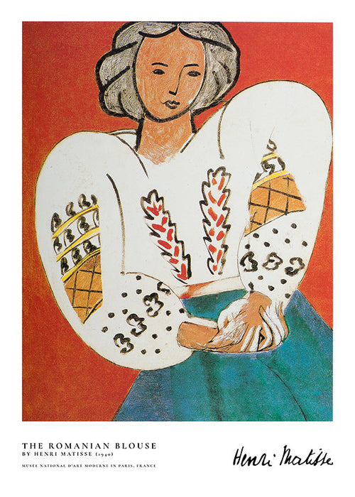 Illustrazione di blusa rumena dal tratto espressivo