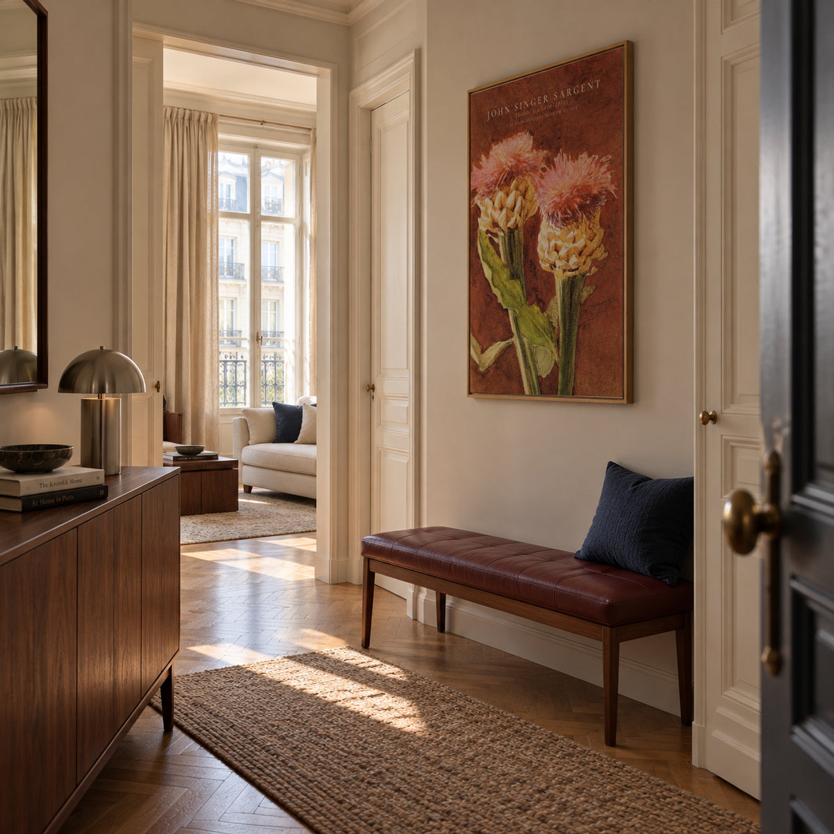 John Singer Sargent Thistle - Framed canvas in an interior