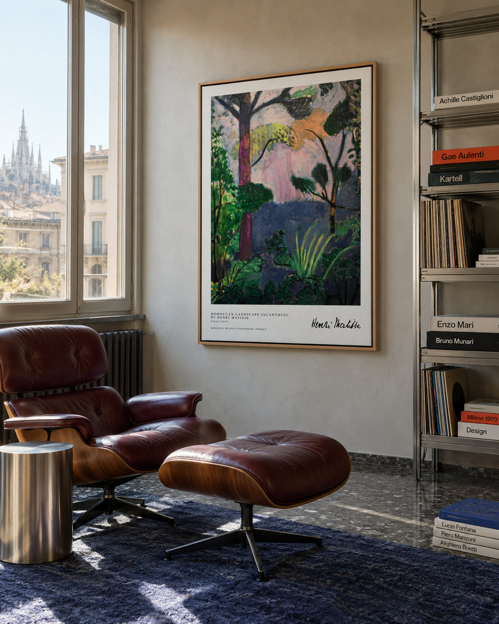 Moroccan Landscape By Henri Matisse - Framed canvas in an interior