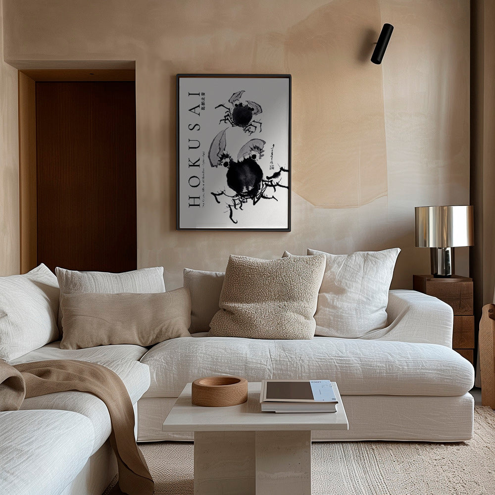 Studio di granchi a inchiostro