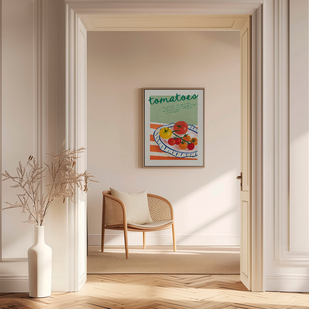 Arte da cucina con pomodori illustrati