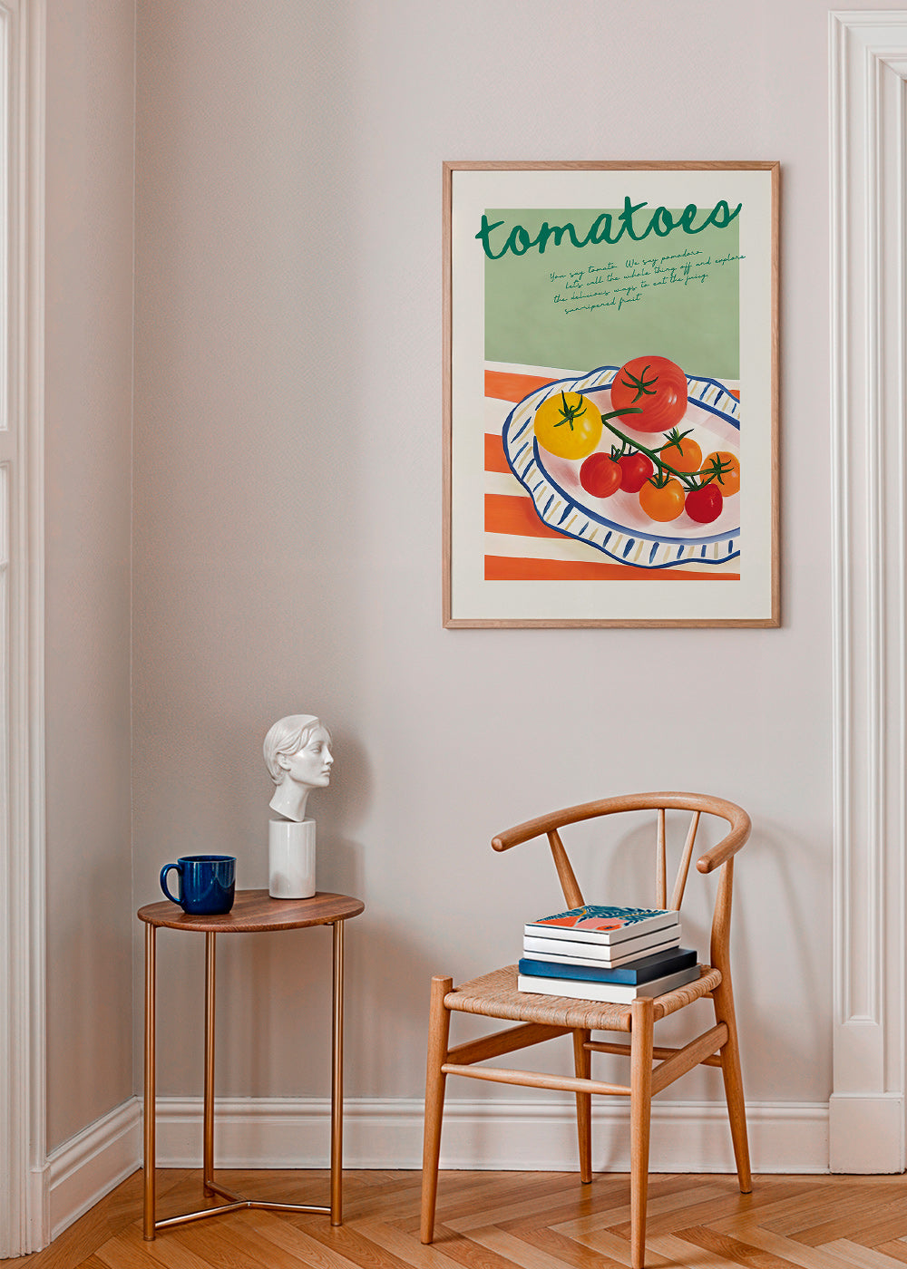 Arte da cucina con pomodori illustrati